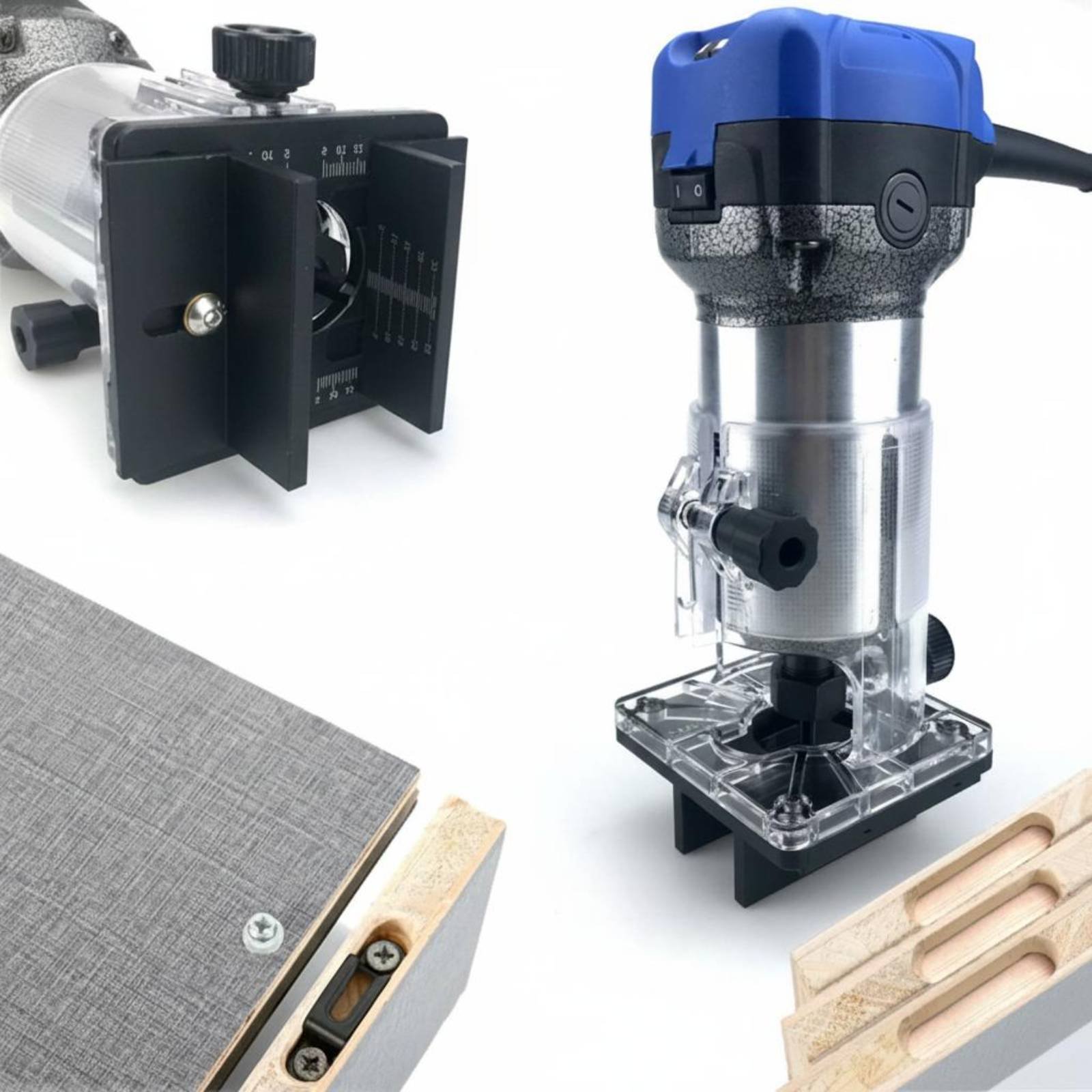 Workshop Tools Wood - قاعدة راوتر قابلة للتعديل 65 مم،