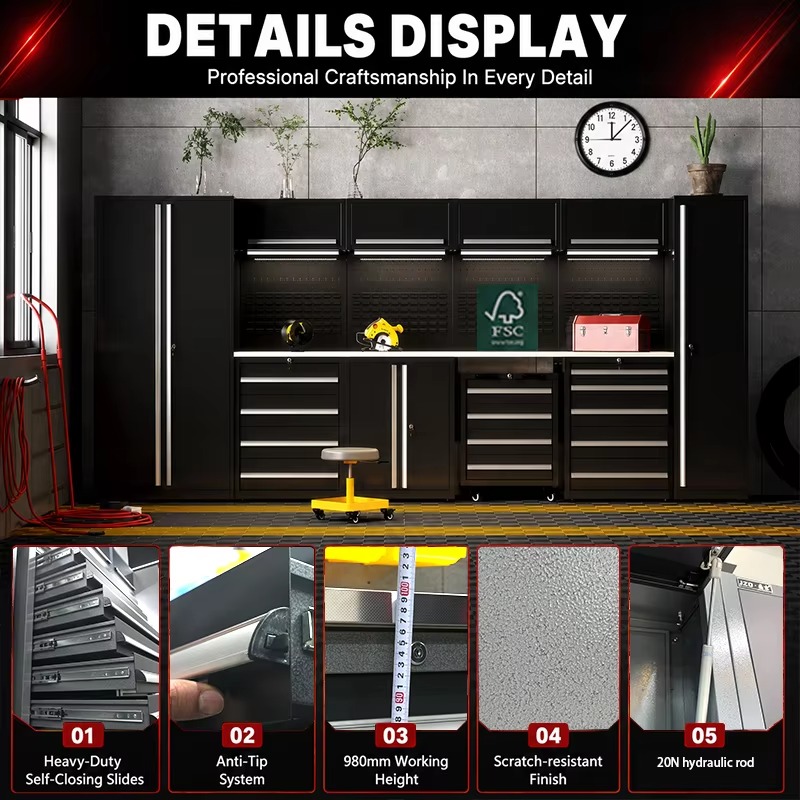 مجموعة خزائن أدوات قابلة للتخص - مراجعة Tools Box For Workshop وسعره